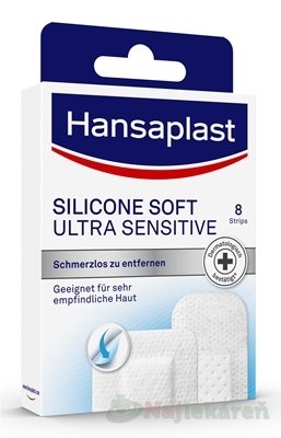 E-shop Hansaplast SILICONE SOFT ULTRA SENSITIVE náplasť 8ks