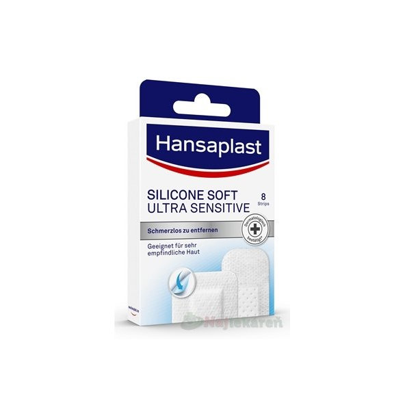 Hansaplast SILICONE SOFT ULTRA SENSITIVE náplasť 8ks