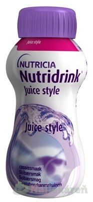 E-shop Nutridrink Juice style, s príchuťou čiernych ríbezlí, 4x200ml
