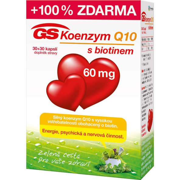 GS Koenzým Q10 60 mg 30+30cps