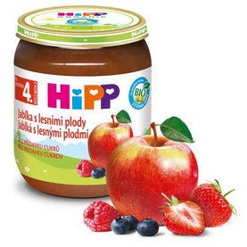 HiPP ovocný príkrm jablká, lesné plody 125g