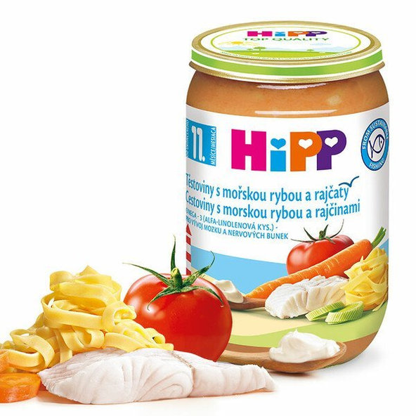 HIPP príkrm cestoviny, morská ryba a rajčiny 220 g