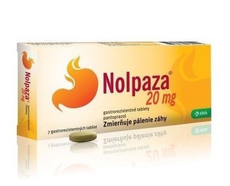 E-shop Nolpaza 20 mg na zmiernenie pálenia záhy 7 tbl