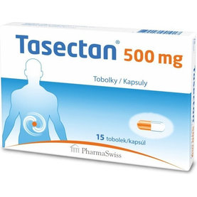 Tasectan 500 mg na hnačku 15 kapsúl