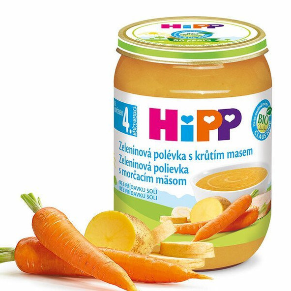 HiPP Bio zeleninová polievka s morčacím mäsom 190g