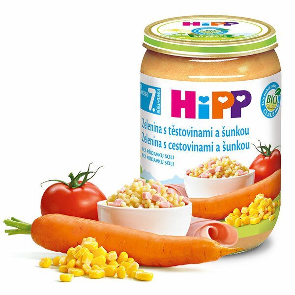 E-shop HiPP príkrm cestoviny šunka so zeleninou 220g