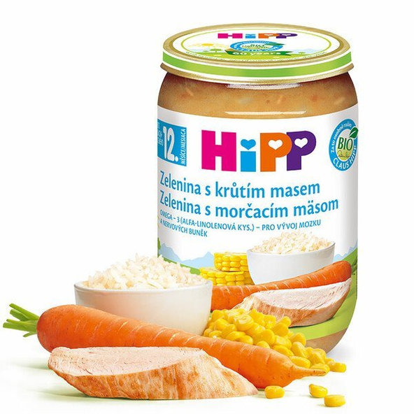 HiPP príkrm morčacie mäso so zeleninou 220g