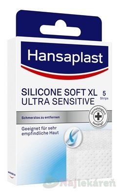 E-shop Hansaplast SILICONE SOFT XL ULTRA SENSITIVE náplasť 5ks