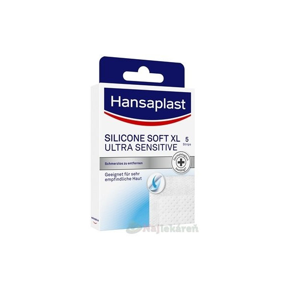 Hansaplast SILICONE SOFT XL ULTRA SENSITIVE náplasť 5ks