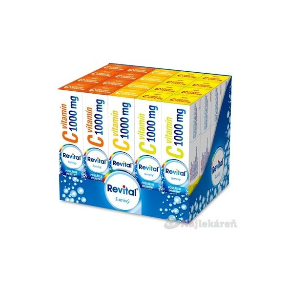 Revital vitamín C 1000 mg šumivý MIX BOX