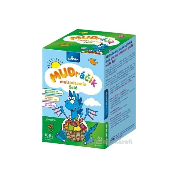 VITAR MUDráčik multivitamín želé zmes príchutí 50 ks
