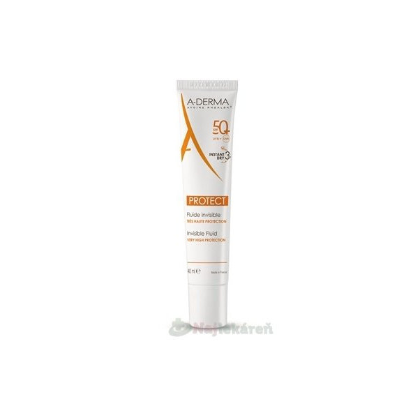 A-DERMA PROTECT transparentný fluid SPF50+ 40ml