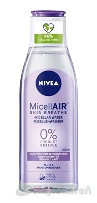 E-shop NIVEA Micelárna voda MicellAIR Sensitive upokujujúca, 200 ml