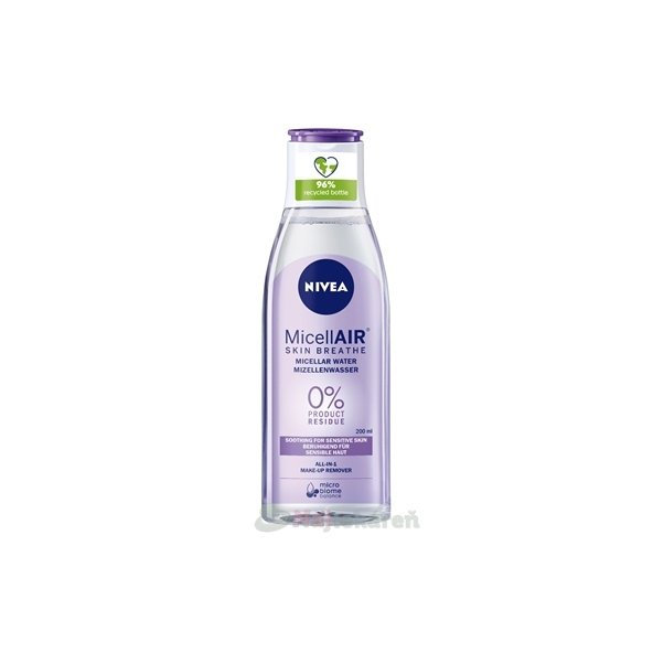 NIVEA Micelárna voda MicellAIR Sensitive upokujujúca, 200 ml
