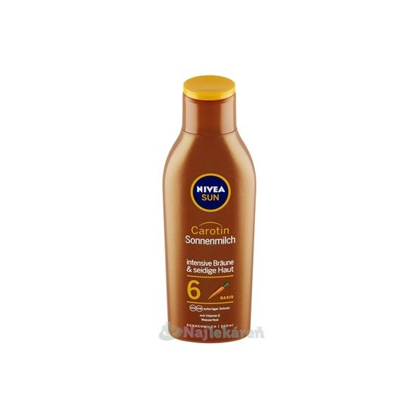NIVEA SUN Mlieko na opaľovanie OF6 s karoténom 200 ml