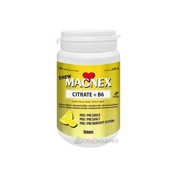 Vitabalans MAGNEX CITRATE + B6 CHEW