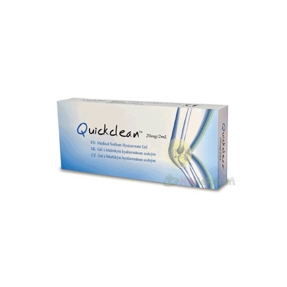 Quickclean 20 mg/2 ml gél s hyaluronátom sodným na osteoartrózy kĺbov 2 ml