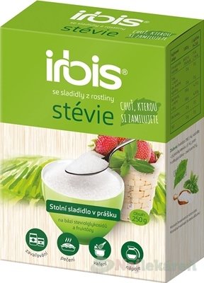 E-shop irbis stévia práškové stolové sladidlo, 250g