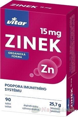 E-shop VITAR Zinok 15 mg 90 tabliet