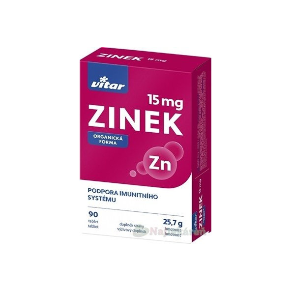 VITAR Zinok 15 mg 90 tabliet