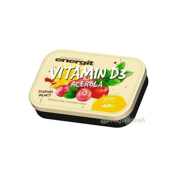 Energit VITAMIN D3 + ACEROLA, 42ks