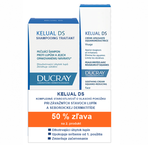 DUCRAY Kelual DS šampón 100ml + upokojujúci krém 40ml