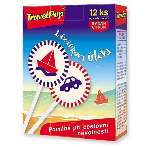 TravelPop lízanka na cestovné nevoľnosti 12 ks