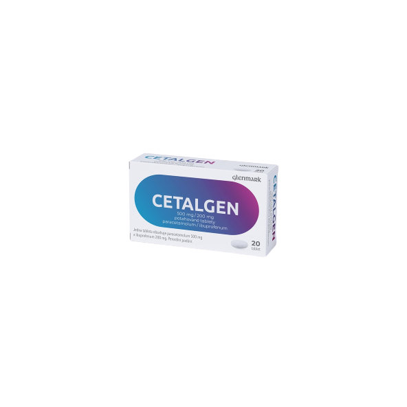 CETALGEN 500 mg/200 mg na bolesť 20 tabliet
