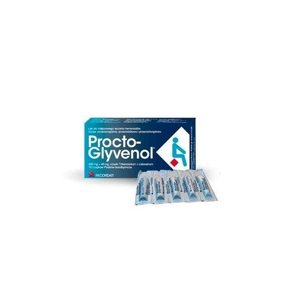 Procto-glyvenol čapíky proti hemoroidom 10x400 mg