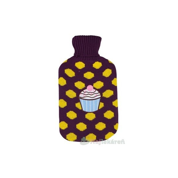 DEPAN Termofor ohrievacia fľaša s pleteným obalom MUFFIN 1 ks