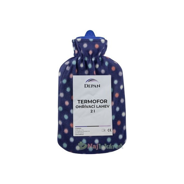 DEPAN Termofor ohrievacia fľaša s pleteným obalom 1 ks
