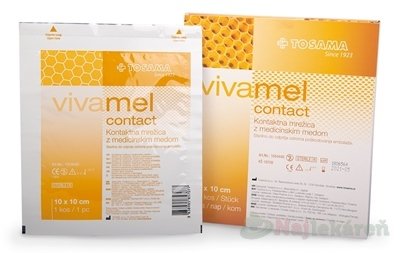 E-shop VIVAMEL CONTACT sieťka na rany s lekárskym medom 10x10cm, 10ks