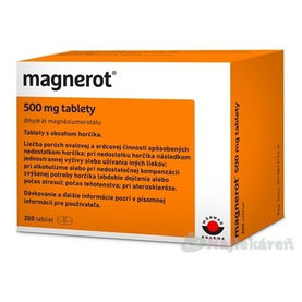MAGNEROT - magnézium (horčík), 200 tabliet