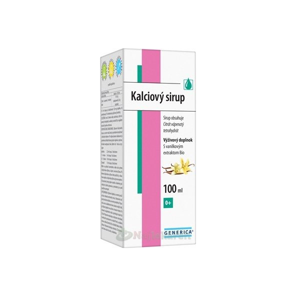 GENERICA Kalciový sirup s vanilkovou arómou 100 ml