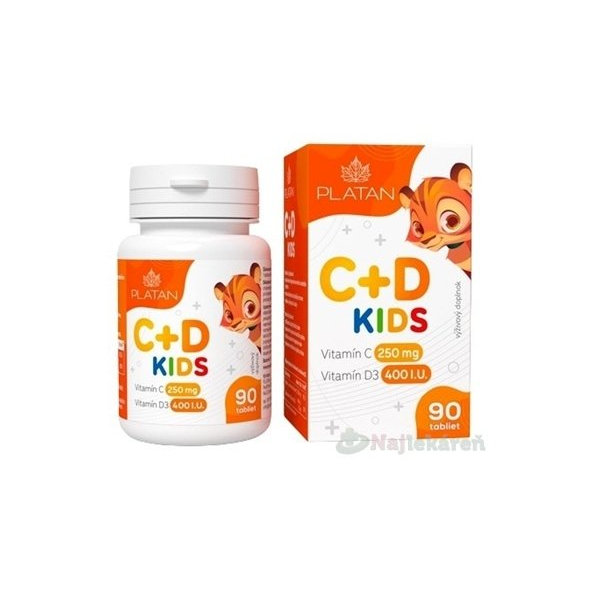 PLATAN Vitamín C + D KIDS