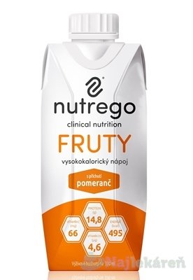 E-shop Nutrego FRUTY s príchuťou pomaranč, 12x330ml