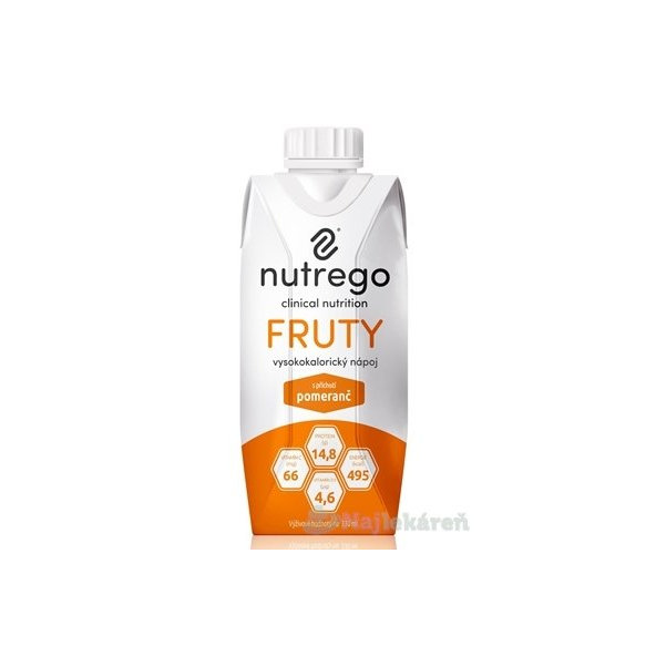 Nutrego FRUTY s príchuťou pomaranč, 12x330ml