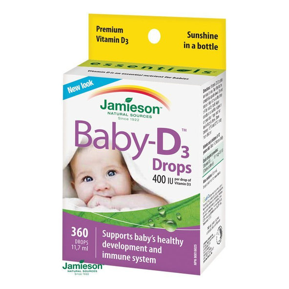 Jamieson Baby-D™ Vitamín D3 400 IU kvapky 11,7 ml