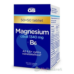 GS Magnesium citrát 1340 mg + B6