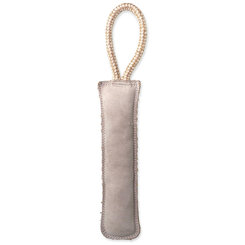 Hračka Dog Fantasy Dura-fused obušok pískací, koža a juta 38cm