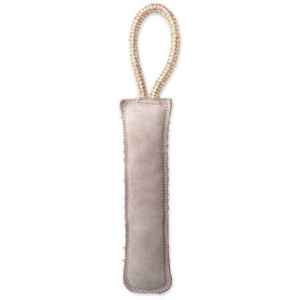 Hračka Dog Fantasy Dura-fused obušok pískací, koža a juta 38cm