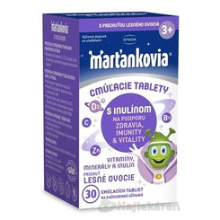 WALMARK Marťankovia s inulínom lesné ovocie 30 tabliet