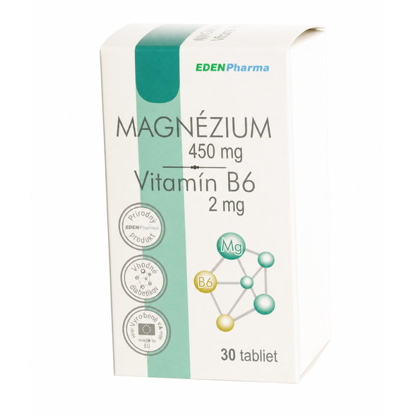 EDENPharma MAGNÉZIUM + Vitamín B6 30 tabliet