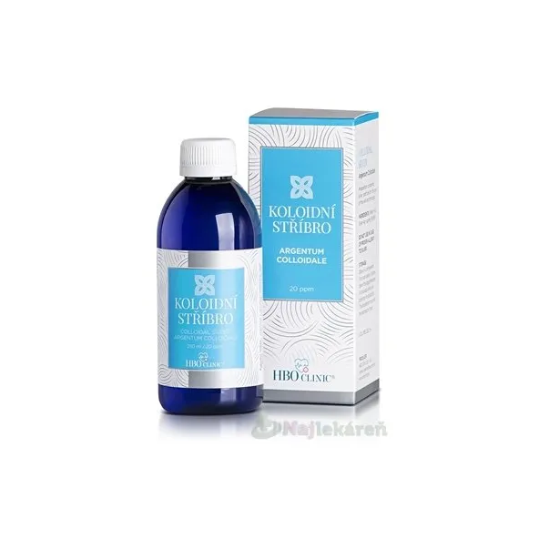 HBO Clinic KOLOIDNÉ STRIEBRO hustota častíc 20 ppm, 250ml