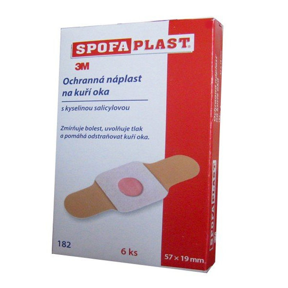 Náplasť na kurie oká 6 ks SPOFAPLAST (57x19mm)