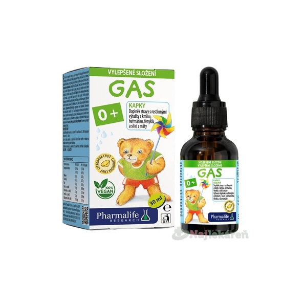 PHARMALIFE GAS 0+ citrónová príchuť 30 ml