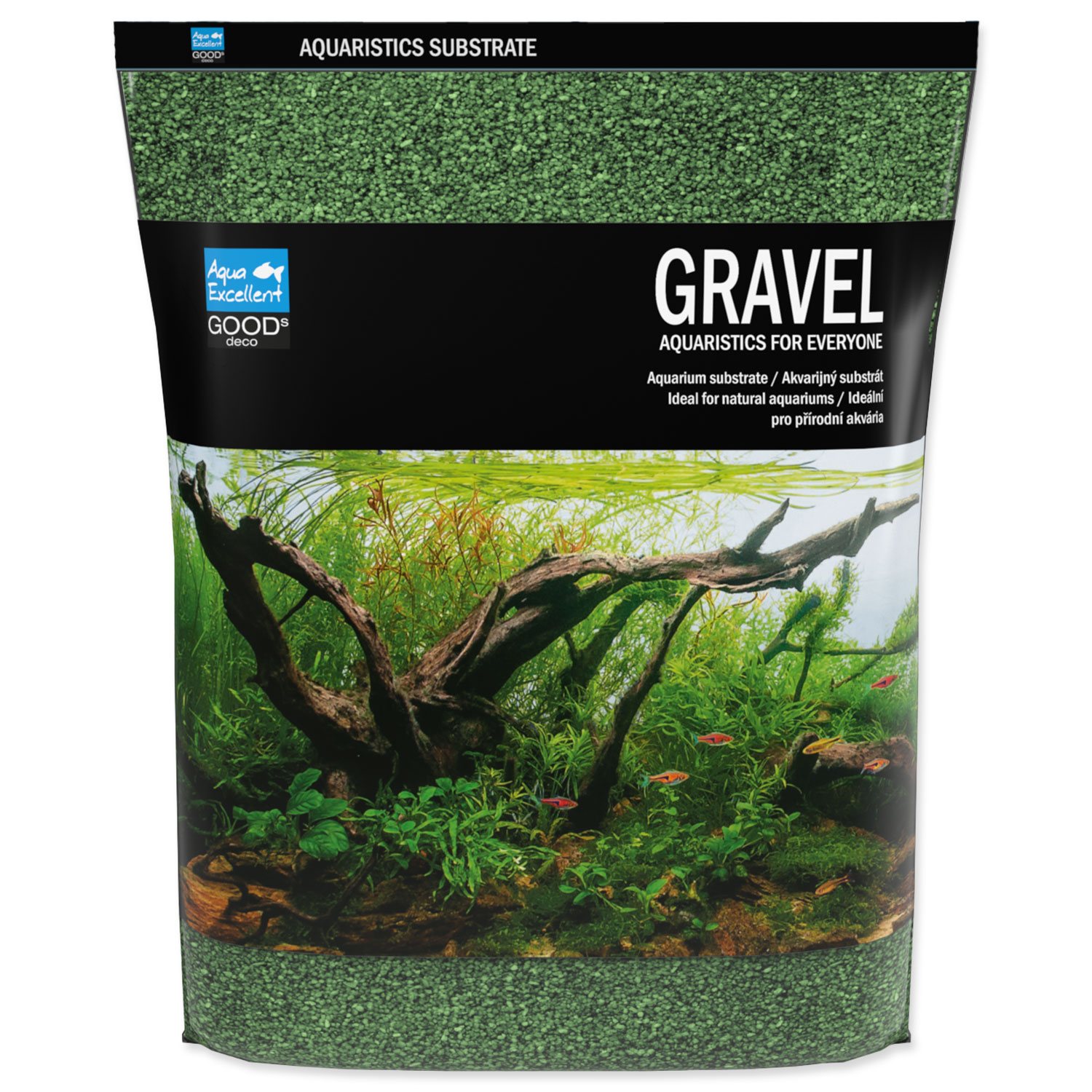 Aqua Excellent piesok olivovo zelený 1,6-2,2 mm 3 kg