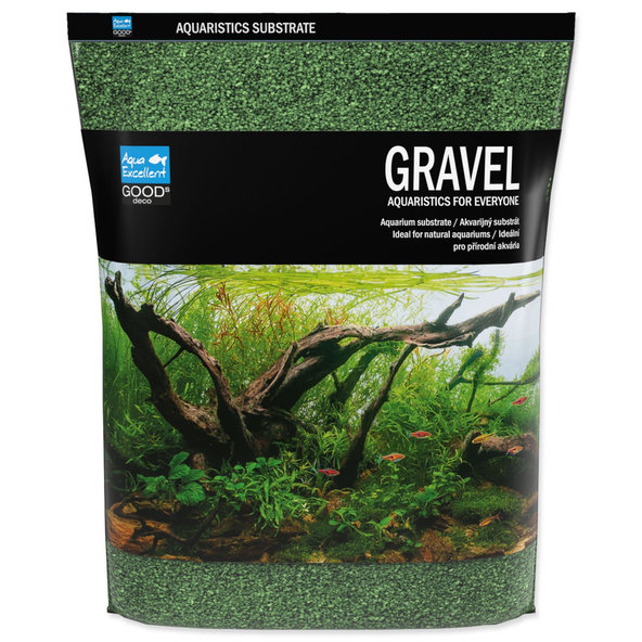 Piesok Aqua Excellent olivovo zelená 1,6-2,2mm 3kg