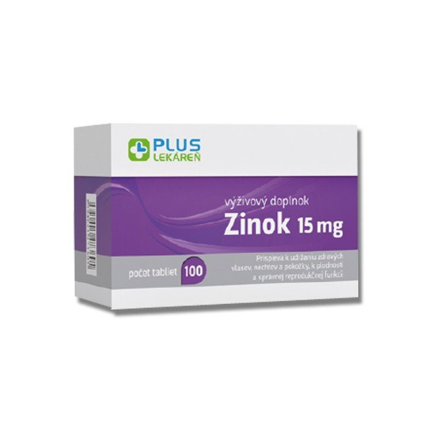 E-shop Plus Lekáreň Zinok 15 mg 100 tbl