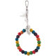 Hračka Bird Jewel hojdačka drevená s lanom farebná, kruh 15cm